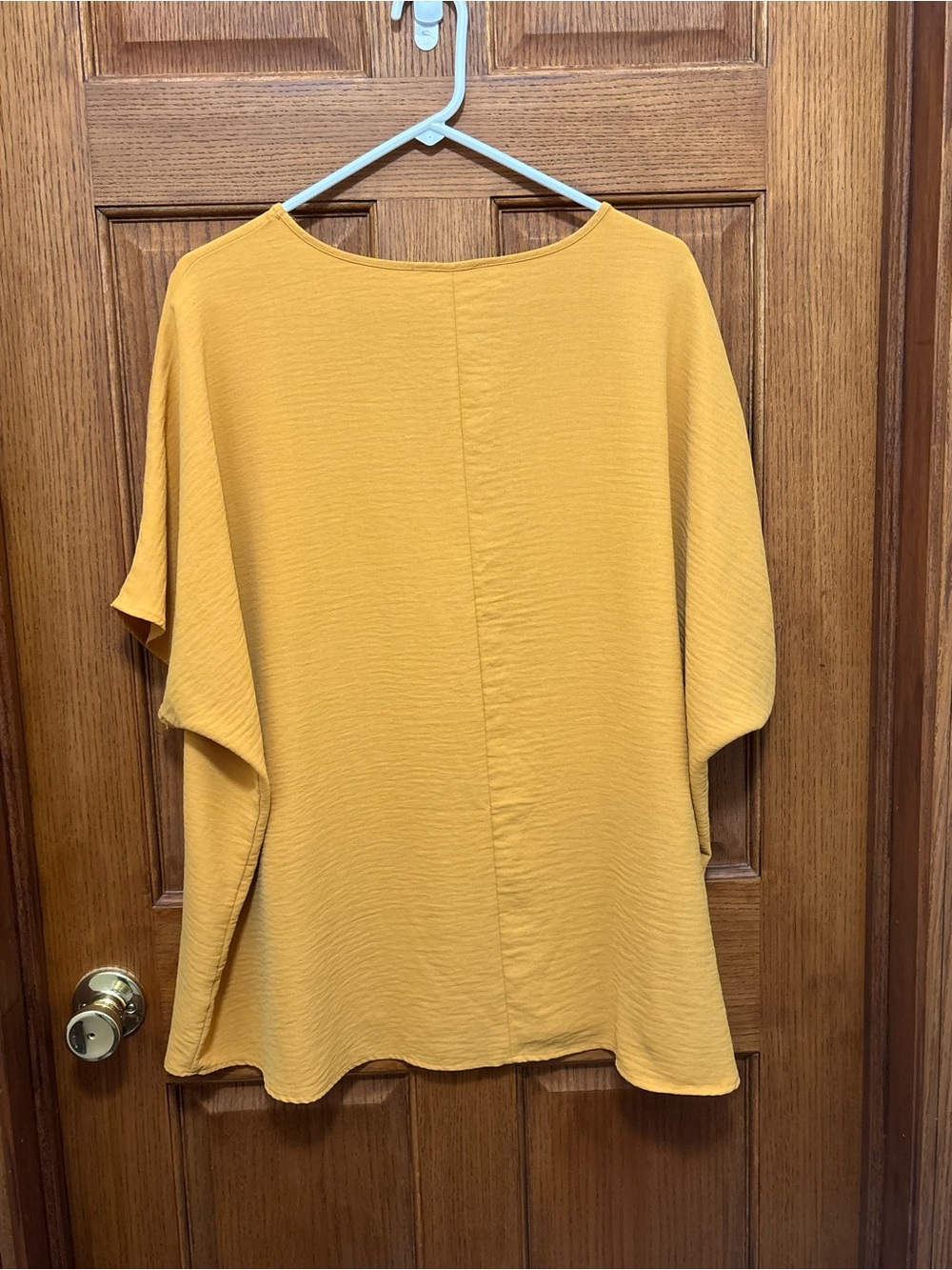 Zenana Outfitters Mustard V-Neck Short Sleeve Pocket Tunic - Picture 5 of 6